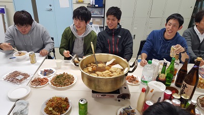 駅伝後は、恒例のおでん！