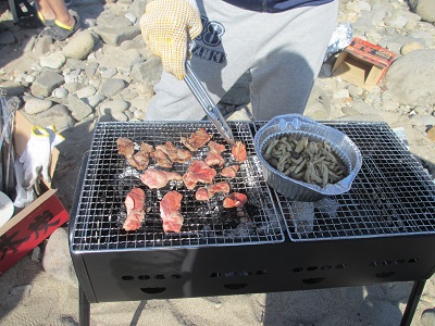 BBQにアヒージョ!