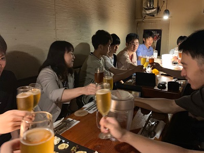 4年生院試お疲れ様です！乾杯！