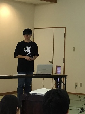 M2研究発表 東北大 新野さん「コーヒー粕抽出物を原料とした薬用カフェ酸エステルの合成」